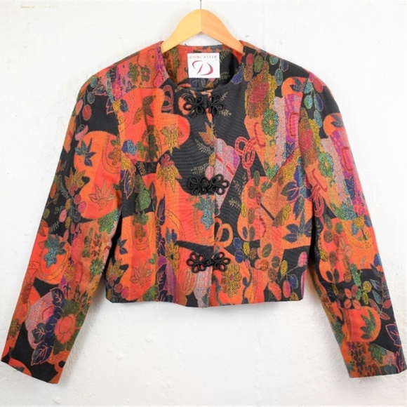 DONCASTER | Vintage Cropped Abstract Blazer - Picture 1 of 7